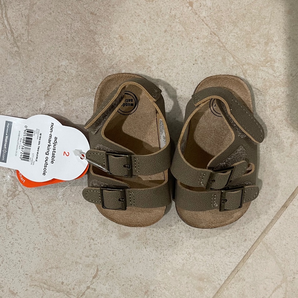 Size 2 two buckle sandal